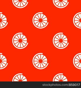 Sign incomplete download pattern repeat seamless in orange color for any design. Vector geometric illustration. Sign incomplete download pattern seamless