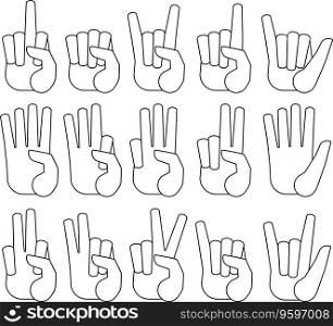 Sign language vector image