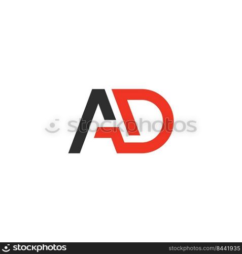 sign of AD letter logo vector icon illustration design  