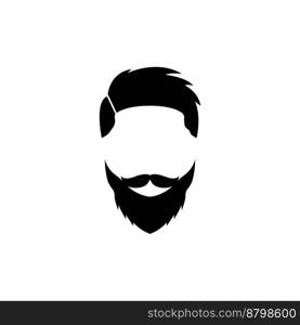 sign of beard logo vector icon illustration design