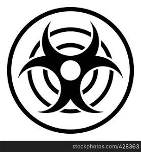 Sign of biological threat icon. Simple illustration of sign of biological threat vector icon for web. Sign of biological threat icon, simple style