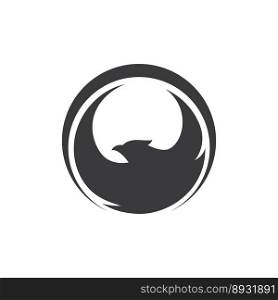 sign of eagle head with circle logo vector icon illustration design 