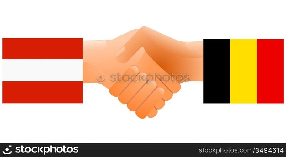 Sign of friendship the Austria and Belgium