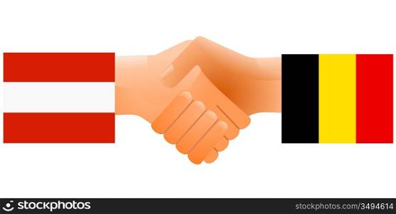 Sign of friendship the Austria and Belgium