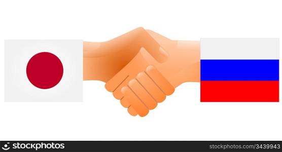 Sign of friendship the Russia and Japan