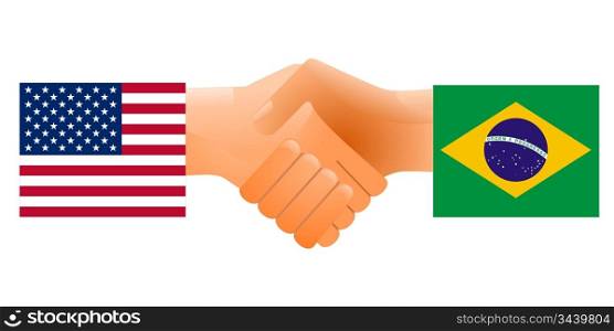Sign of friendship the United States and Brazil