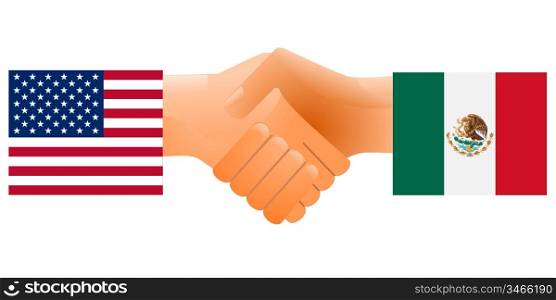Sign of friendship the United States and Mexico
