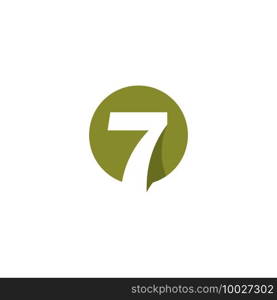 sign of number 7 logo vector icon illustration design 