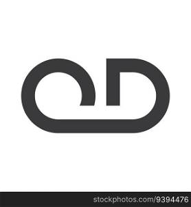 sign of od letter logo vector icon illustration design 