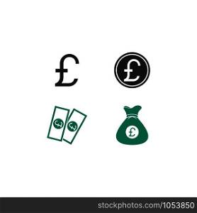 Sign of pound sterling vector icon illustration design