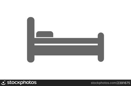 sign of the bed. The icon of a rest, overnight stay or hotel. Simple flat EPS10 illustration.