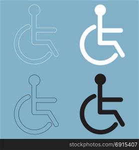 Sign of the disabled icon .. Sign of the disabled icon .