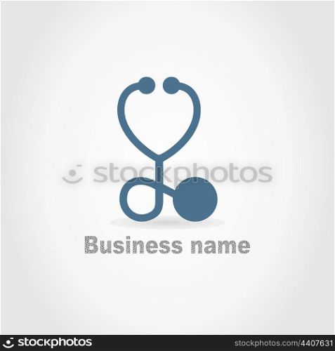 Sign on medicine Stethoscope. A vector illustration