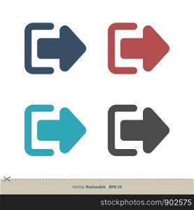 Sign Out Icon Vector Logo Template Illustration Design. Vector EPS 10.