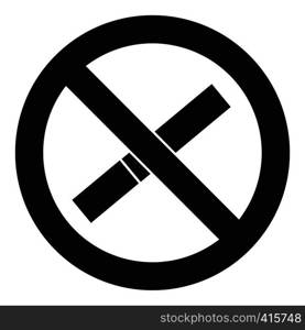 Sign prohibiting smoking icon. Simple illustration of sign prohibiting smoking vector icon for web. Sign prohibiting smoking icon, simple style