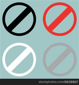 Sign prohibiton interdiction ban.. Sign prohibiton interdiction ban. Set icons.
