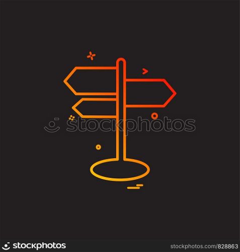 sign road sign icon vector design