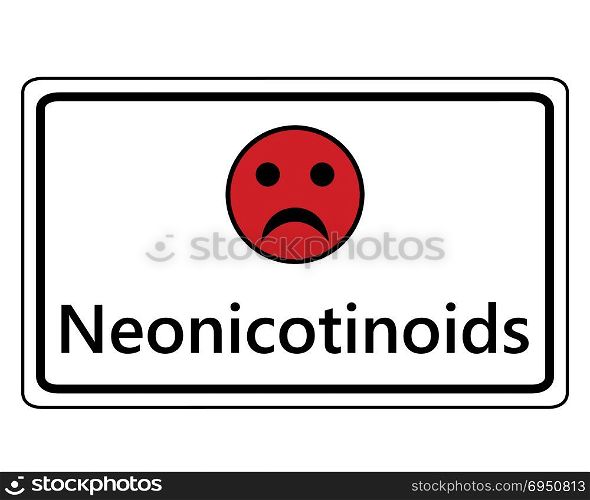 Sign sad Smiley for neonics
