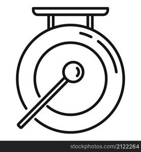 Signal gong icon outline vector. Asian bell. Metal drum. Signal gong icon outline vector. Asian bell