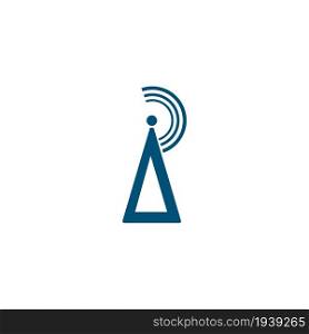 Signal tower icon logo vector
