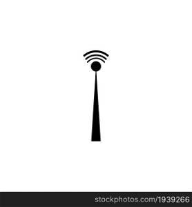 Signal tower icon logo vector