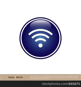 Signal Wi-Fi Signage Icon Vector Logo Template Illustration Design. Vector EPS 10.