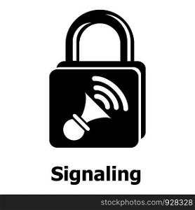 Signaling icon. Simple illustration of signaling vector icon for web. Signaling icon, simple black style