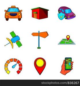 Signaling icons set. Cartoon set of 9 signaling vector icons for web isolated on white background. Signaling icons set, cartoon style