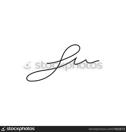 Signature symbol s initial letter