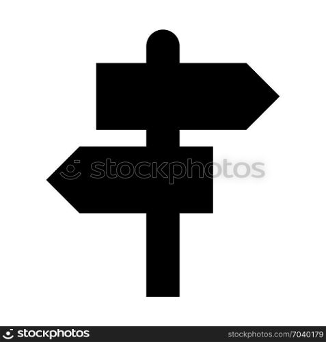 Signboard - different directions, icon on isolated background