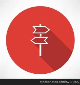 signpost icon. Flat modern style vector illustration