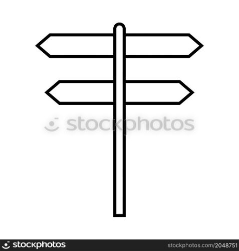 Signpost Line Icon