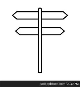 Signpost Line Icon