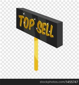 Signpost top sell icon. Cartoon illustration of signpost top sell vector icon for web. Signpost top sell icon, cartoon style