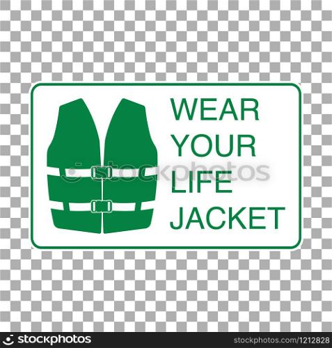 Signs of Swimming Pool life jackets. Safety Rules and Regulations for using at Pool Area