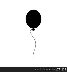 silhouette balloon cartoon illustration isolated on white background