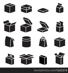 Silhouette box & packaging icon