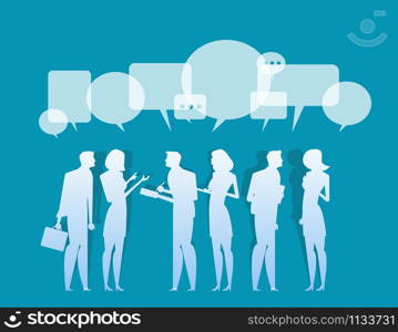 Silhouette. Business corporate meeting. Concept business vector illustration.