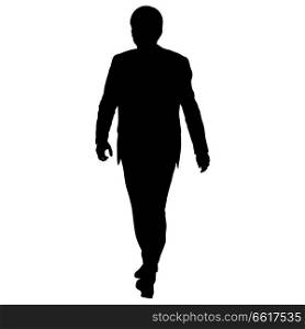 Silhouette businessman man in suit on a white background.. Silhouette businessman man in suit on a white background