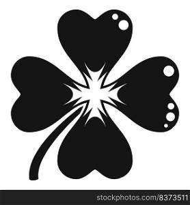 Silhouette clover icon simple vector. Irish luck. Ireland day. Silhouette clover icon simple vector. Irish luck
