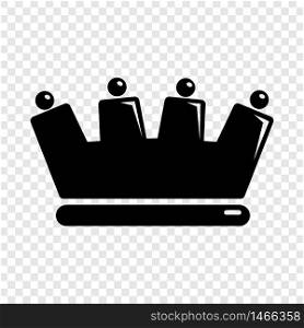 Silhouette crown icon. Simple illustration of silhouette crown vector icon for web. Silhouette crown icon, simple black style