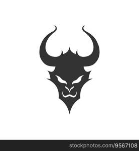 Silhouette demon face icon. Vector illustration design.