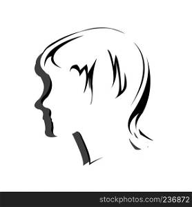 Silhouette hair style , face