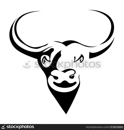 Silhouette head with black buffalo