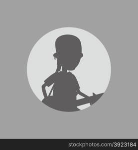 silhouette man theme vector graphic art illustration. silhouette man art