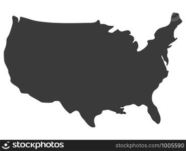 Silhouette map of United States of America Vector illustration eps 10. Silhouette map of United States of America Vector illustration