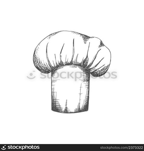 Silhouette of a chef's hat on a white background.