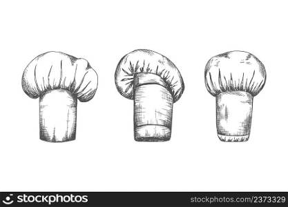Silhouette of a chef's hat on a white background.