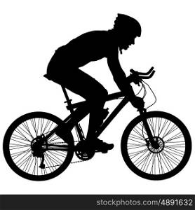 Silhouette of a cyclist male. vector illustration. Silhouette of a cyclist male. vector illustration.