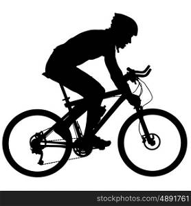 Silhouette of a cyclist male. vector illustration. Silhouette of a cyclist male. vector illustration.